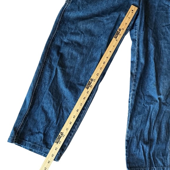 Bill Blass Denim Overalls Size Small Vintage Y2K Blue Carpenter Dungarees Casual - Picture 7 of 9